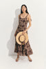 VESTIDO OLIVARA ASPAS MARRONES