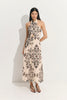 VESTIDO LUCIERA DAMASCO CRUDO