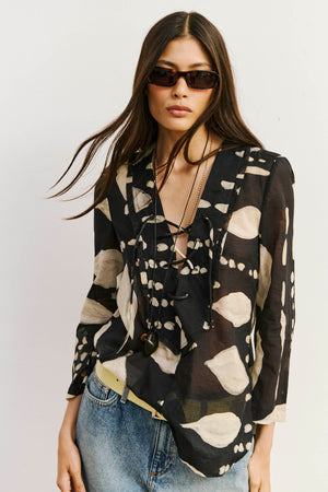 BLUSA BARINIA BATIK NEGRO