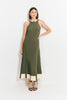 VESTIDO TIBERIO LISO VERDE