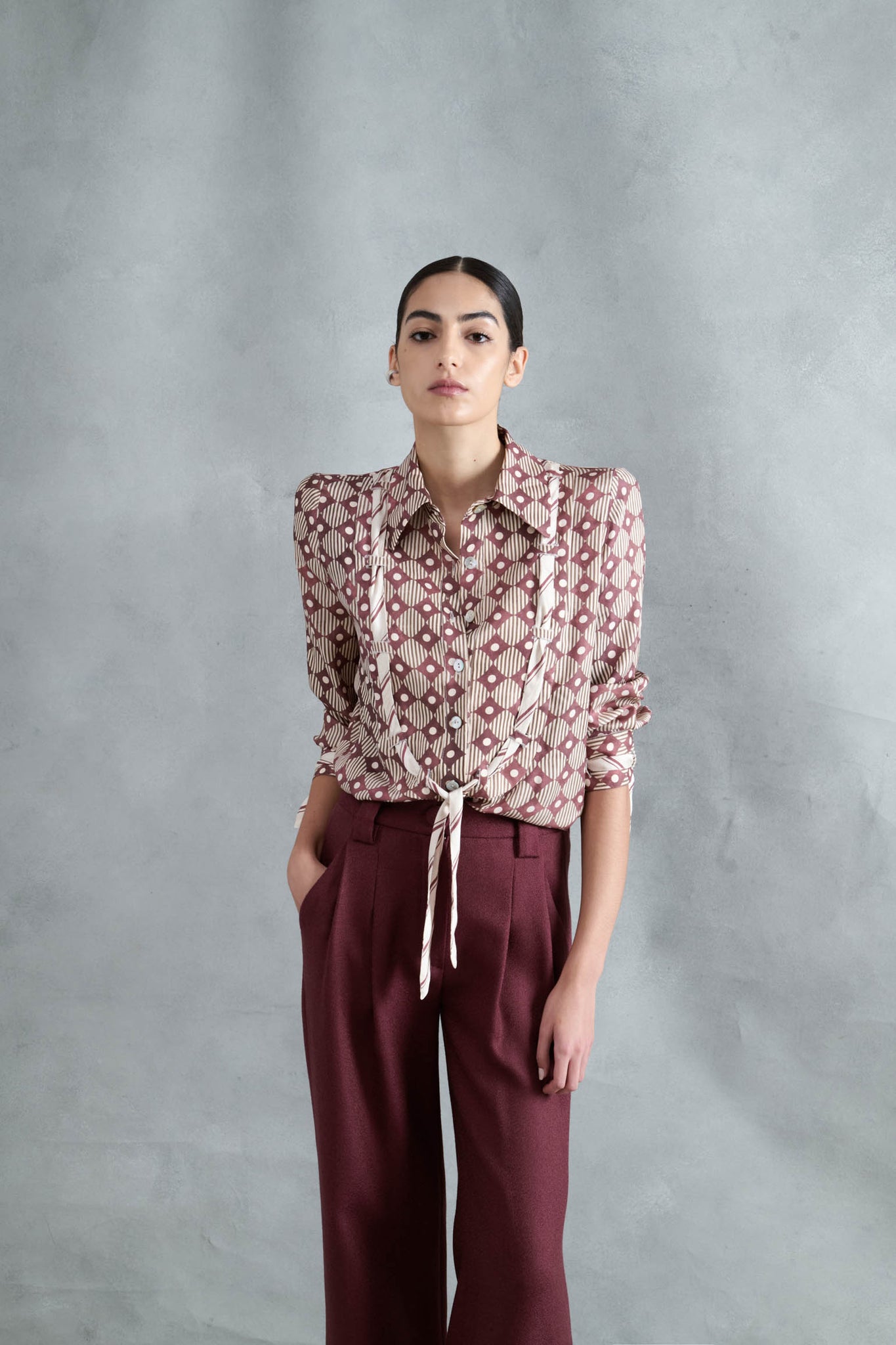 BLUSA CEDRO ROMBOS EMPOLVADOS