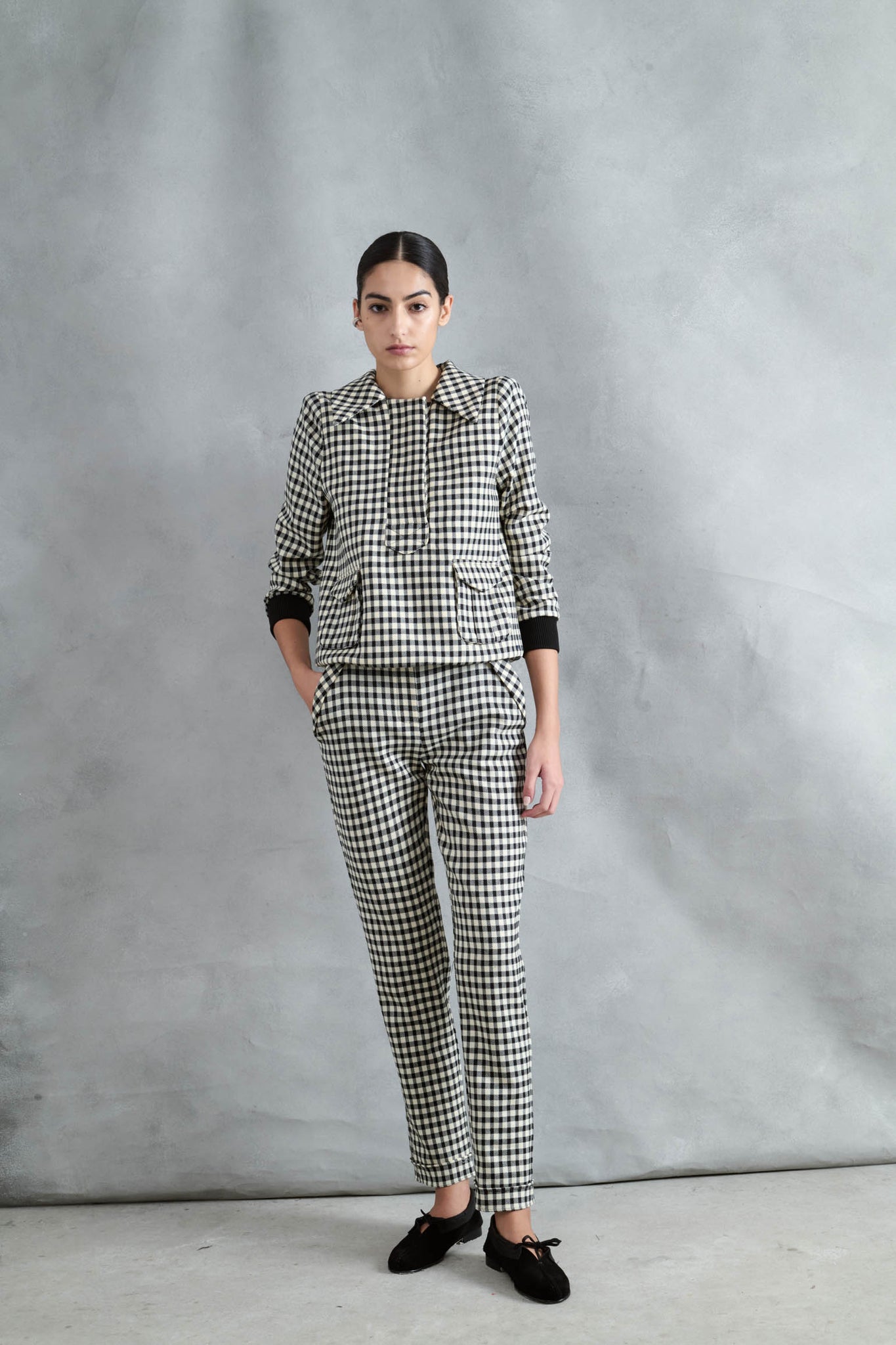 HOODIE NIEVE VICHY NEGRO