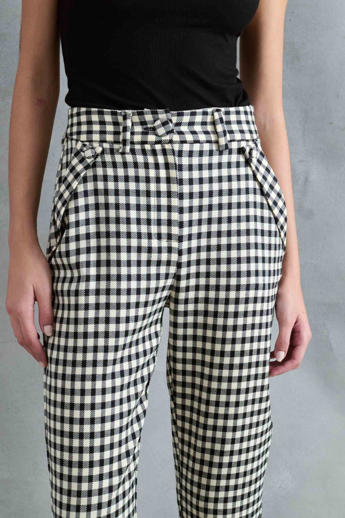 PANTALÓN PIEDRA VICHY NEGRO