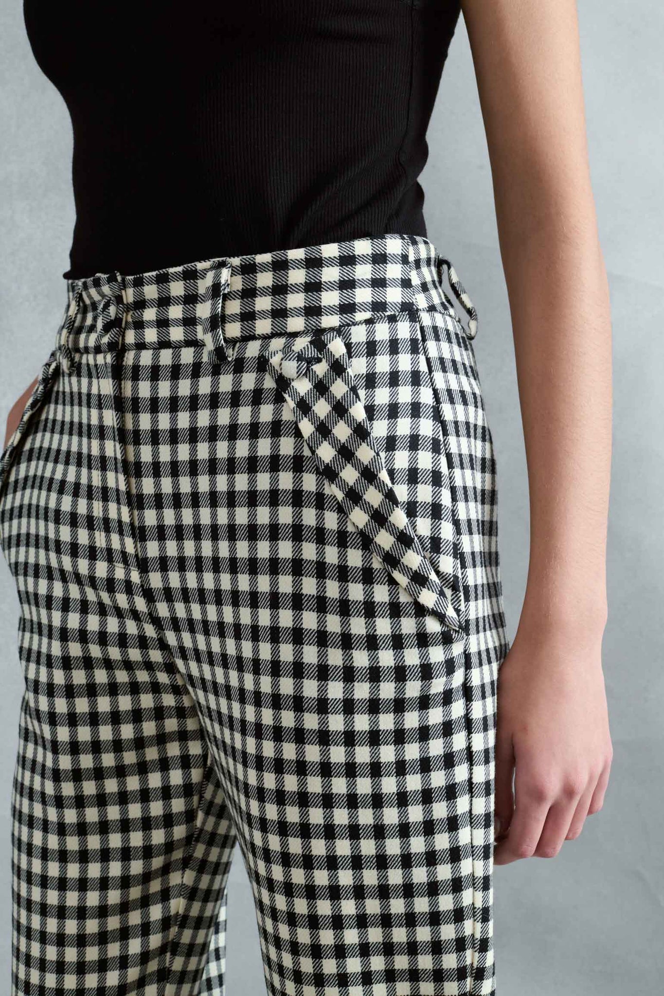 PANTALÓN PIEDRA VICHY NEGRO