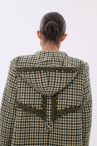 GREEN CHECKS THRUSH COAT