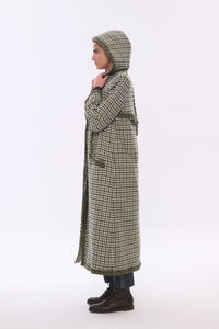 GREEN CHECKS THRUSH COAT