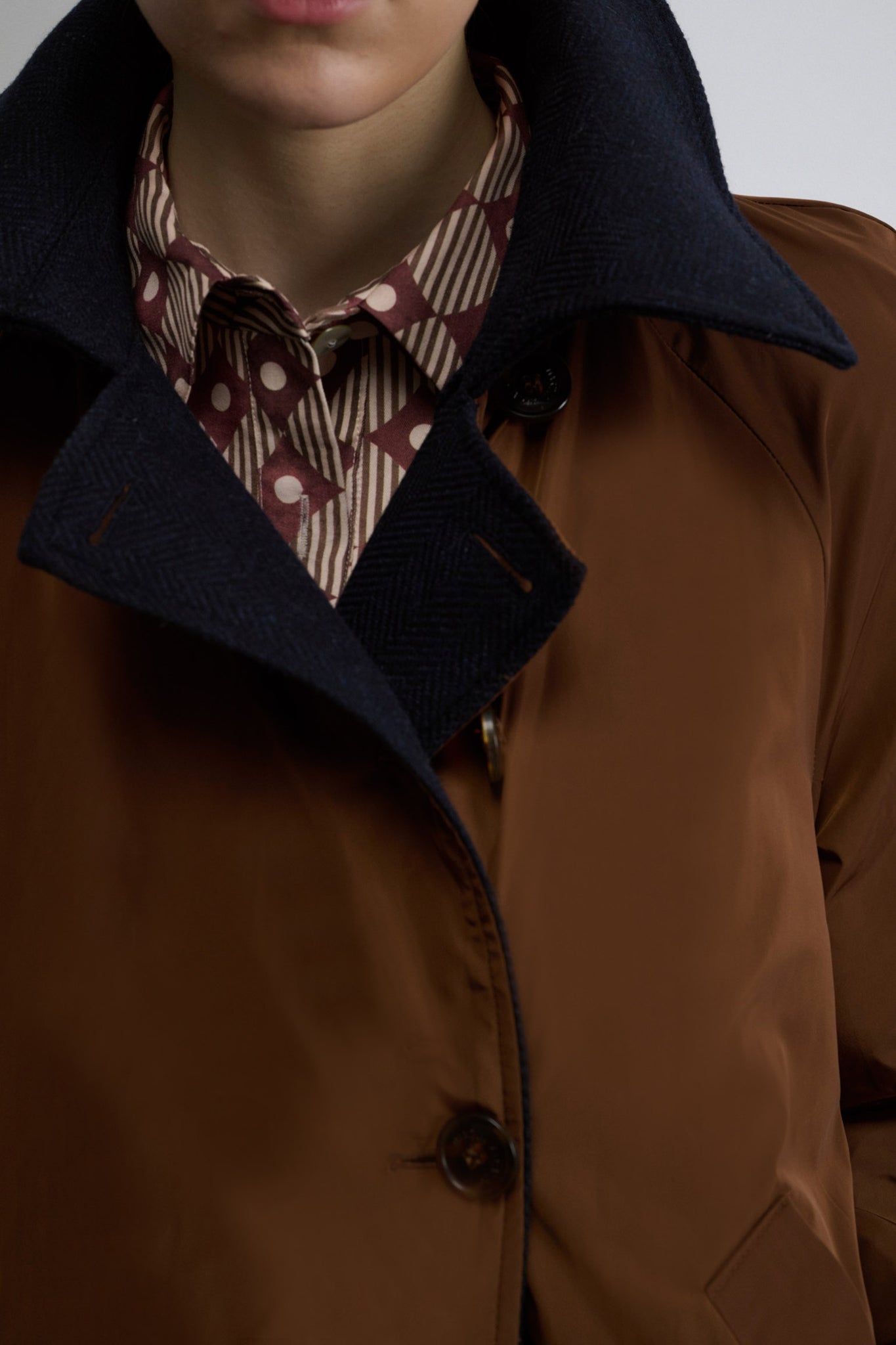 ABRIGO OSLO ESPIGA AZUL MARINO