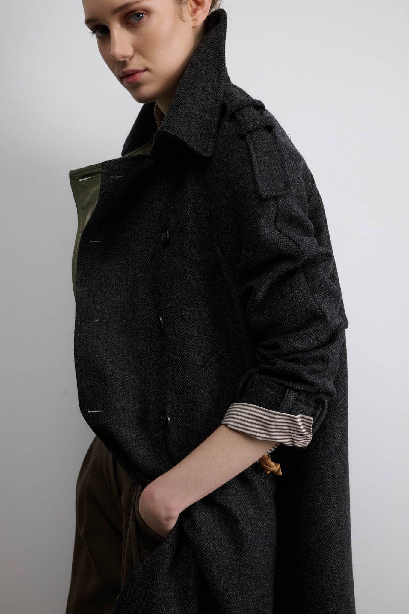 ABRIGO OSLO ESPIGA GRIS