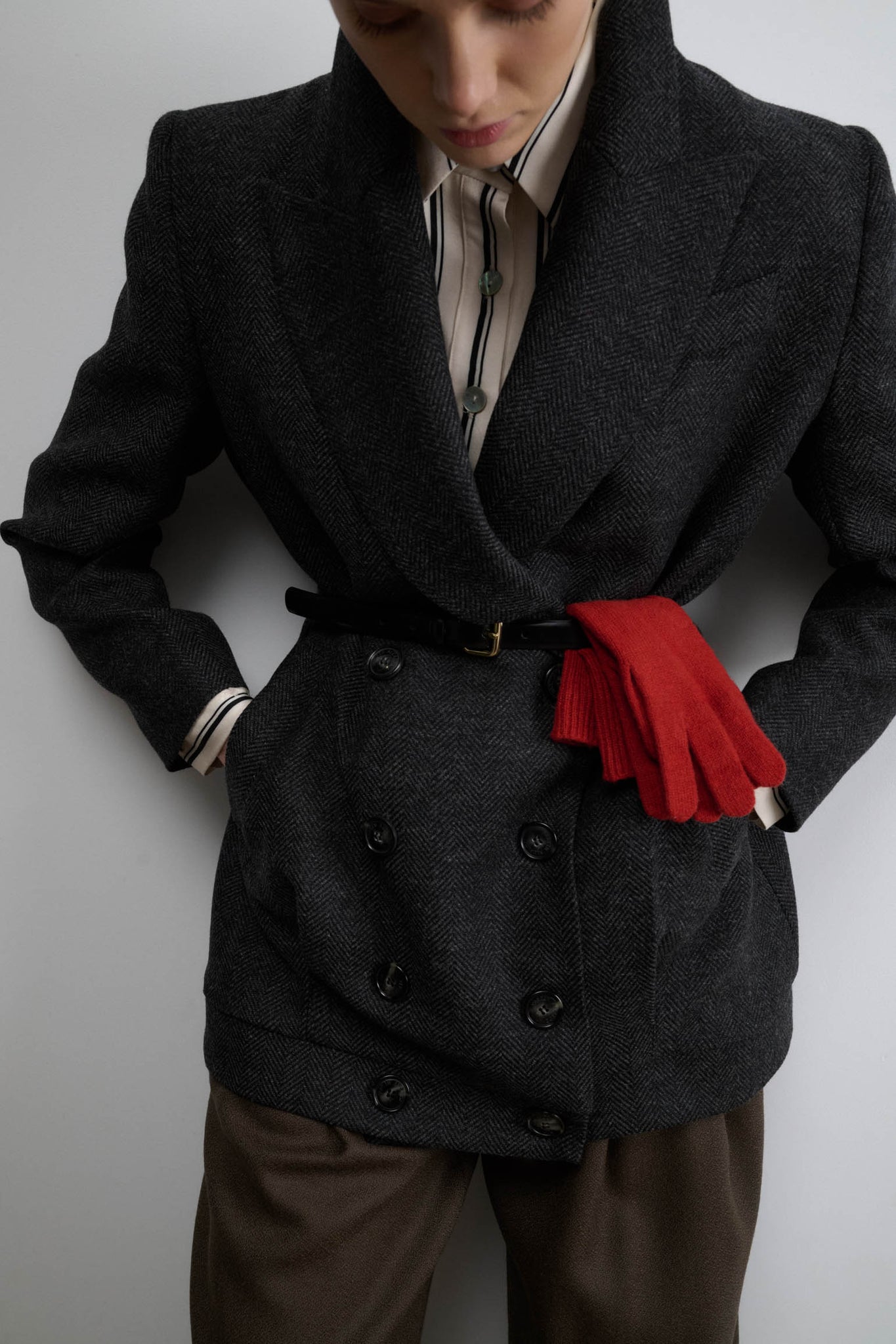 ABRIGO CANADA ESPIGA GRIS