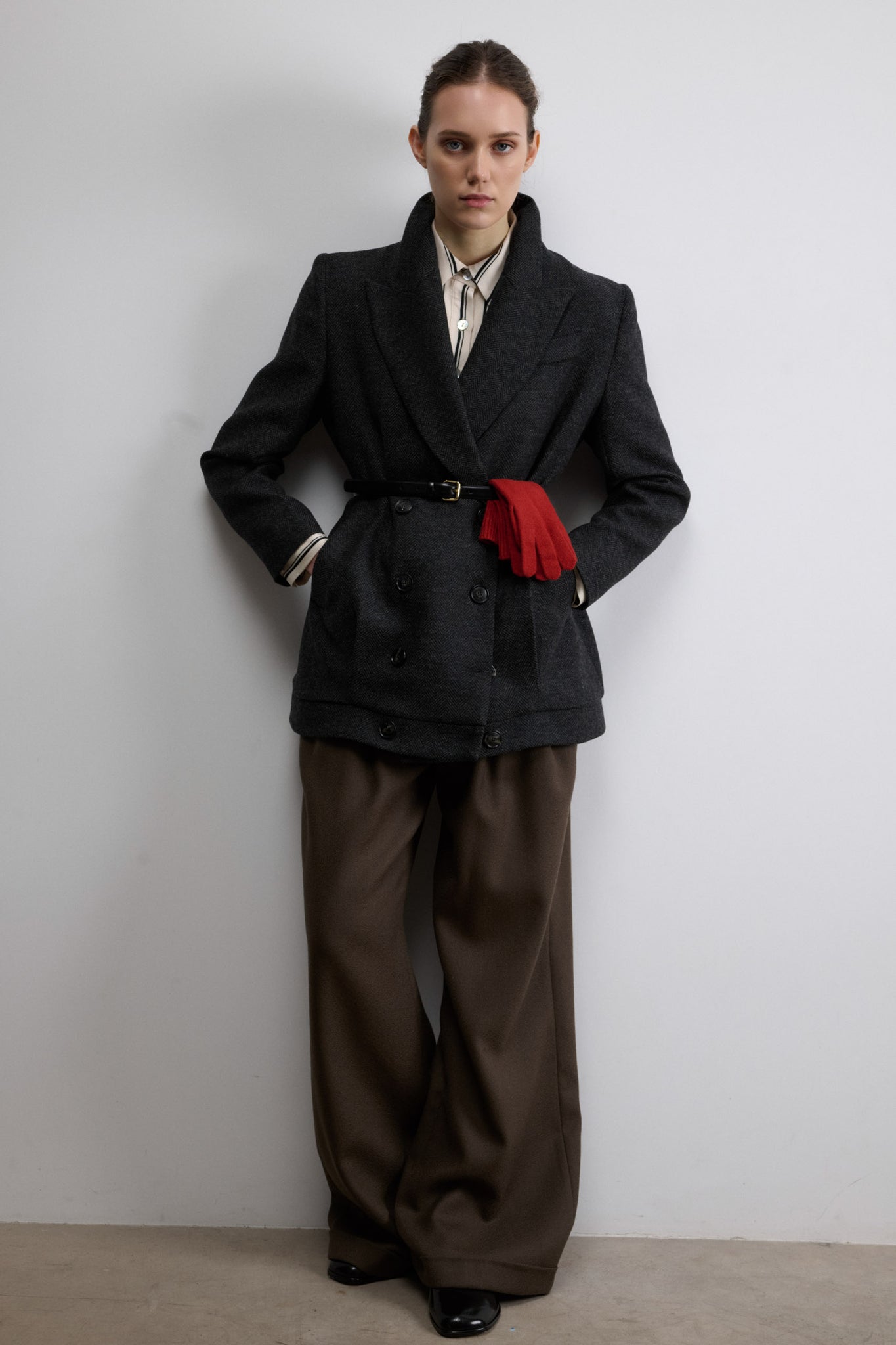 ABRIGO CANADA ESPIGA GRIS