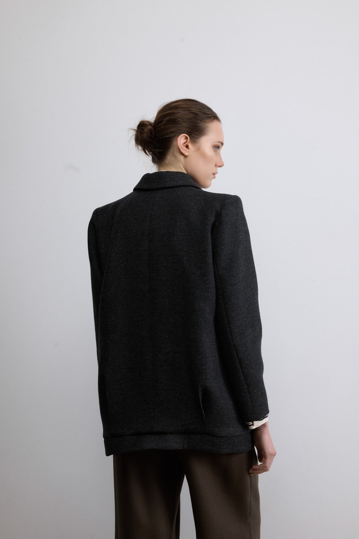 ABRIGO CANADA ESPIGA GRIS