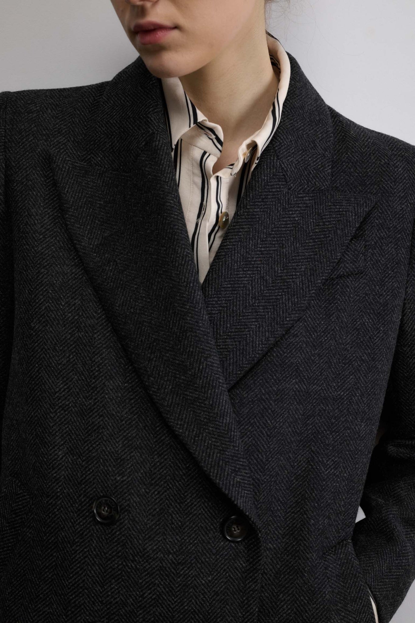 ABRIGO CANADA ESPIGA GRIS