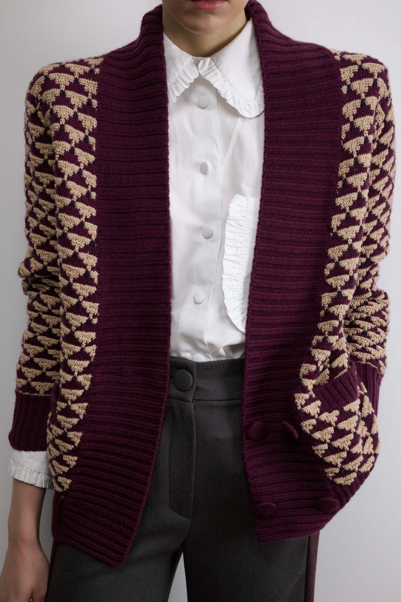 CHAQUETA VINT BERENJENA