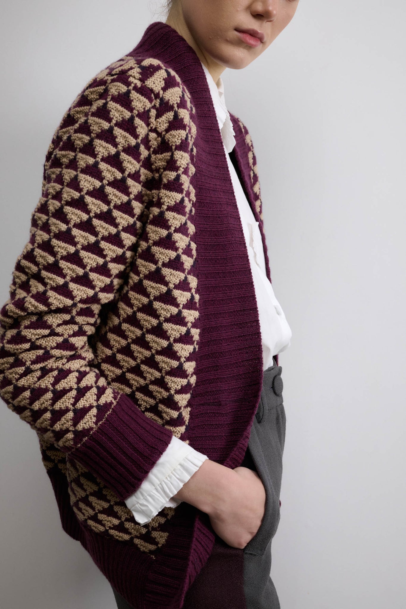 CHAQUETA VINT BERENJENA