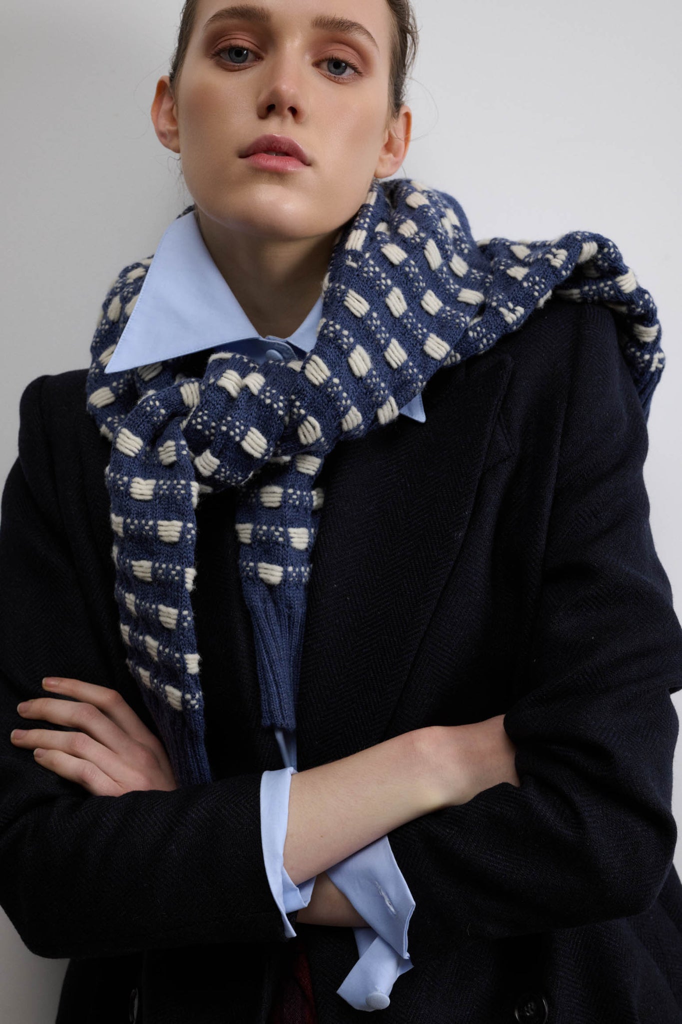 ABRIGO CANADA ESPIGA AZUL MARINO