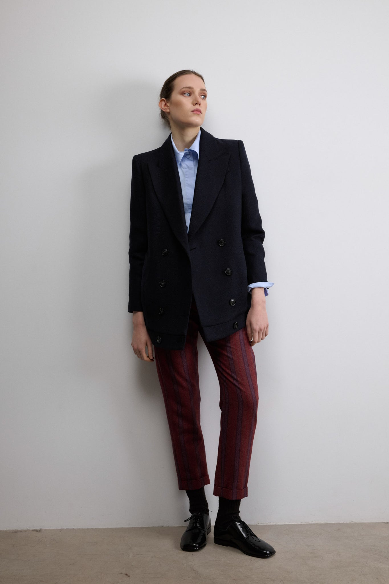 ABRIGO CANADA ESPIGA AZUL MARINO