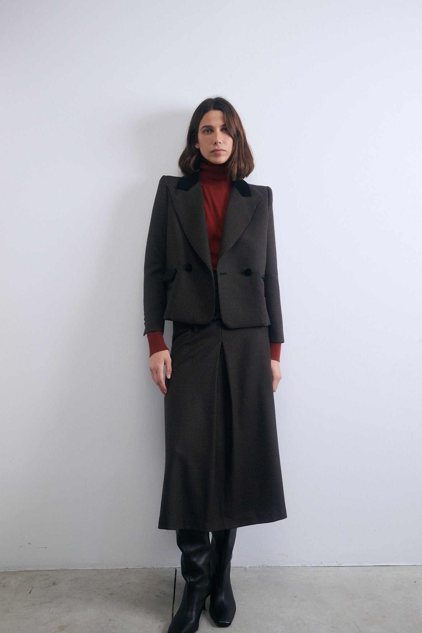 CHAQUETA ALUD NEGRO CON PUNTOS