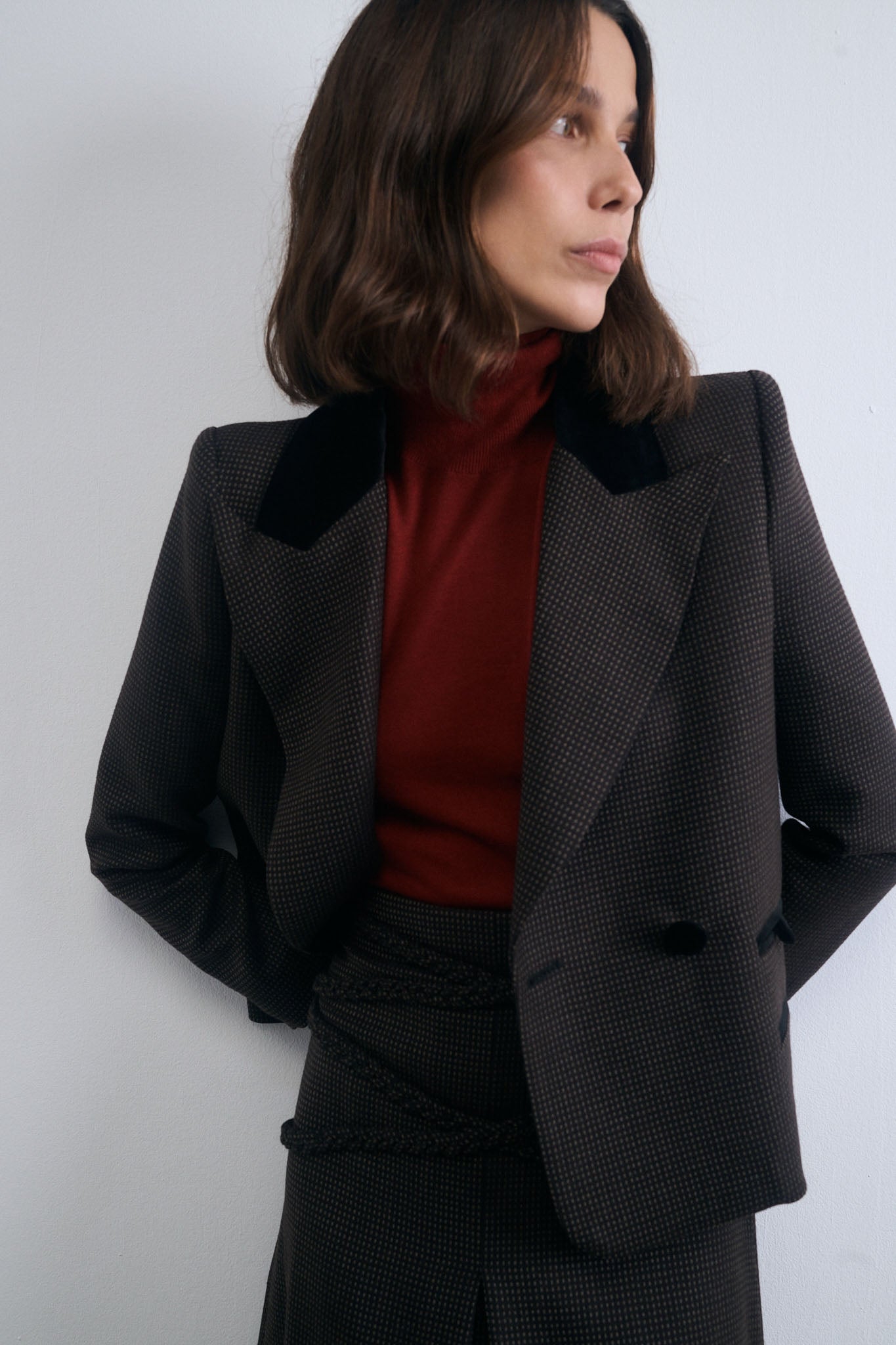 CHAQUETA ALUD NEGRO CON PUNTOS