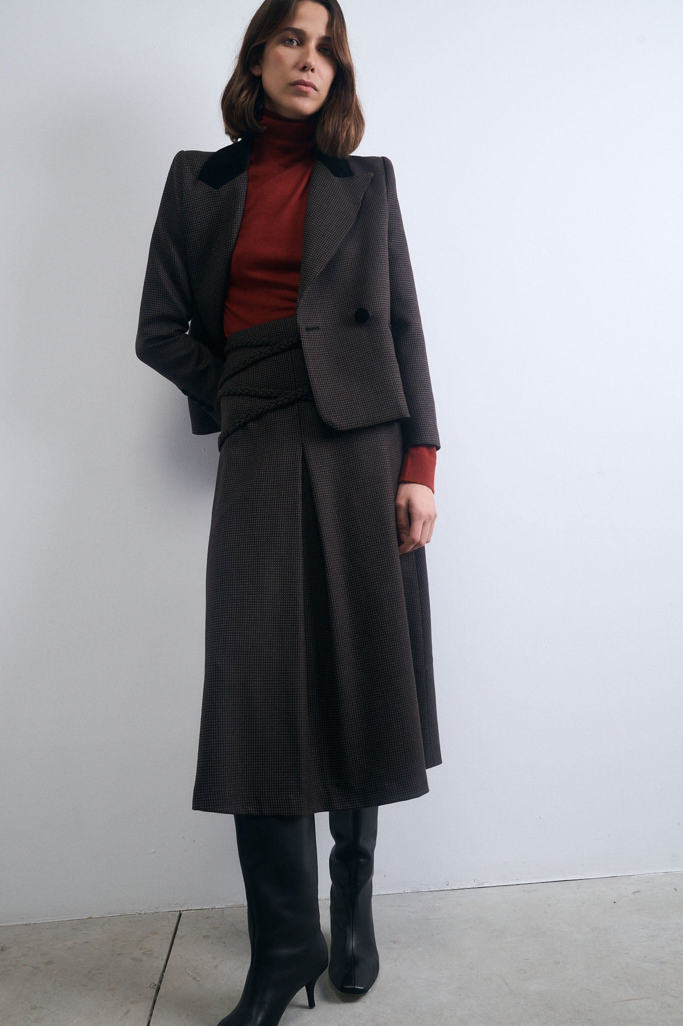 CHAQUETA ALUD NEGRO CON PUNTOS