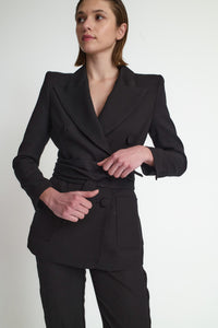 BLACK CREPE BLAZER