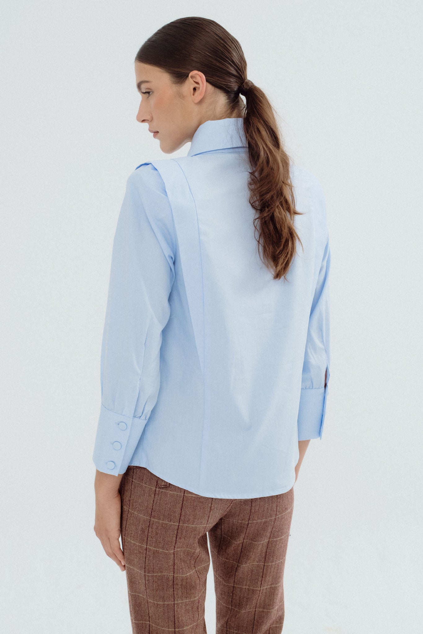 XI TWILL BLUE BLOUSE