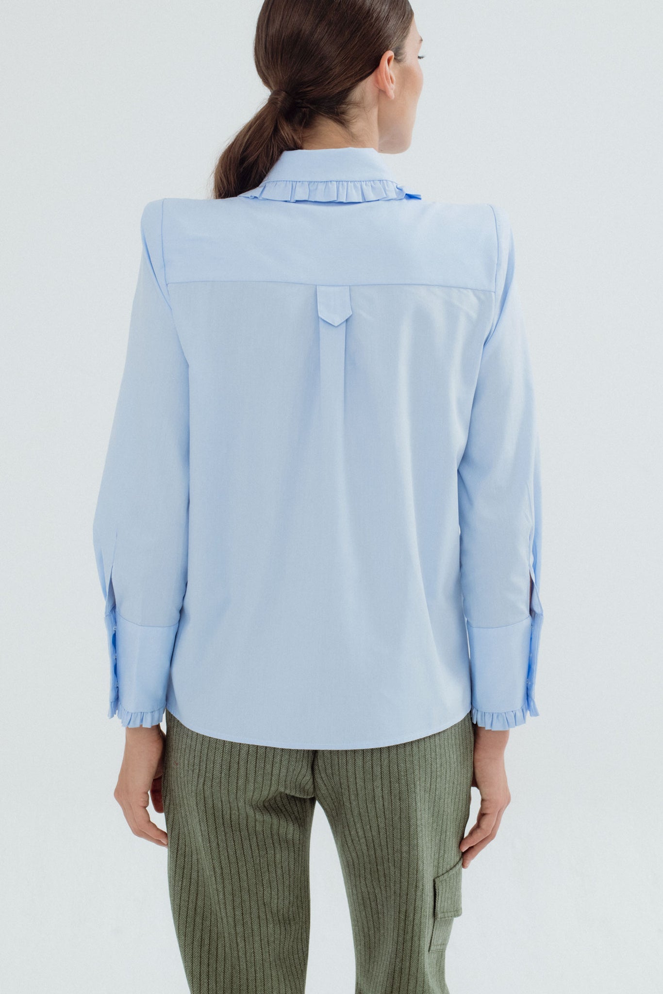 BLUSA LAMDA LARGA TWILL AZUL