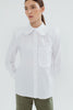 LAMDA LONG TWILL BLOUSE WHITE