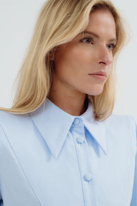 OMICRON TWILL BLOUSE BLUE