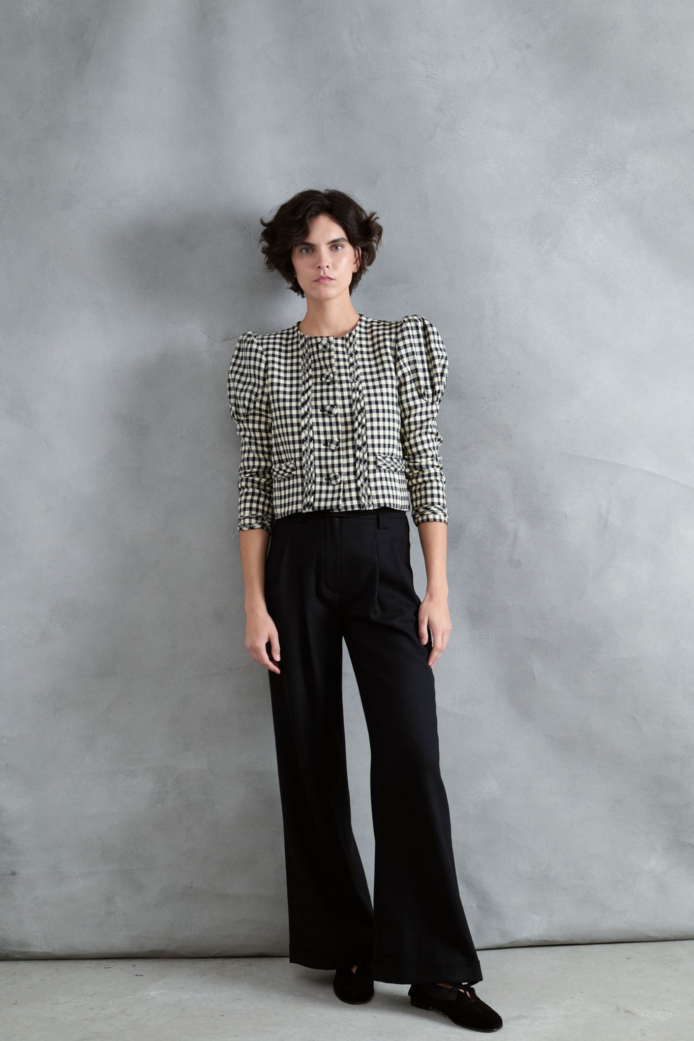 CHAQUETA FUEGO VICHY NEGRO