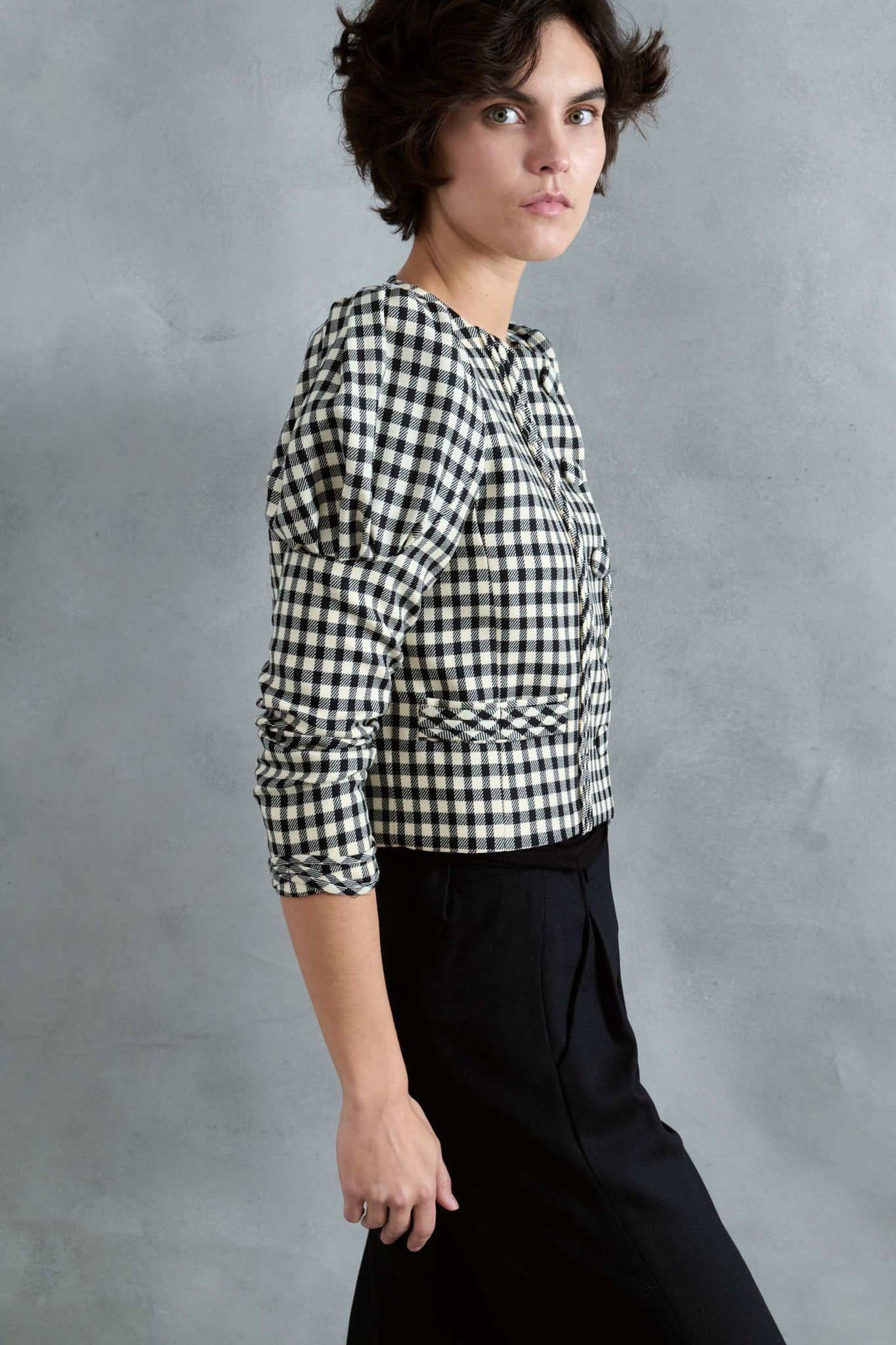 CHAQUETA FUEGO VICHY NEGRO