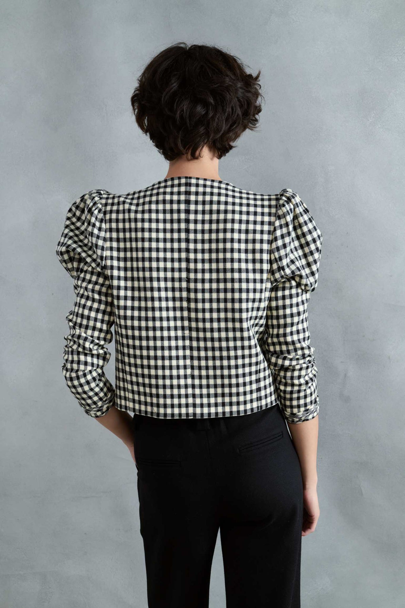 CHAQUETA FUEGO VICHY NEGRO