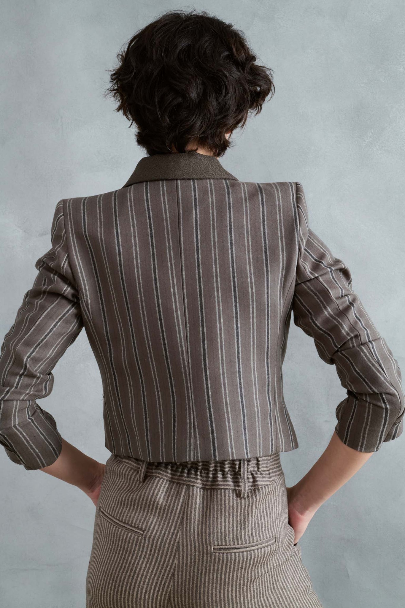 CHAQUETA TORERA HIELO RAYAS GRUESAS TOPO