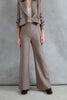 Air Trousers with Fine Taupe Stripes