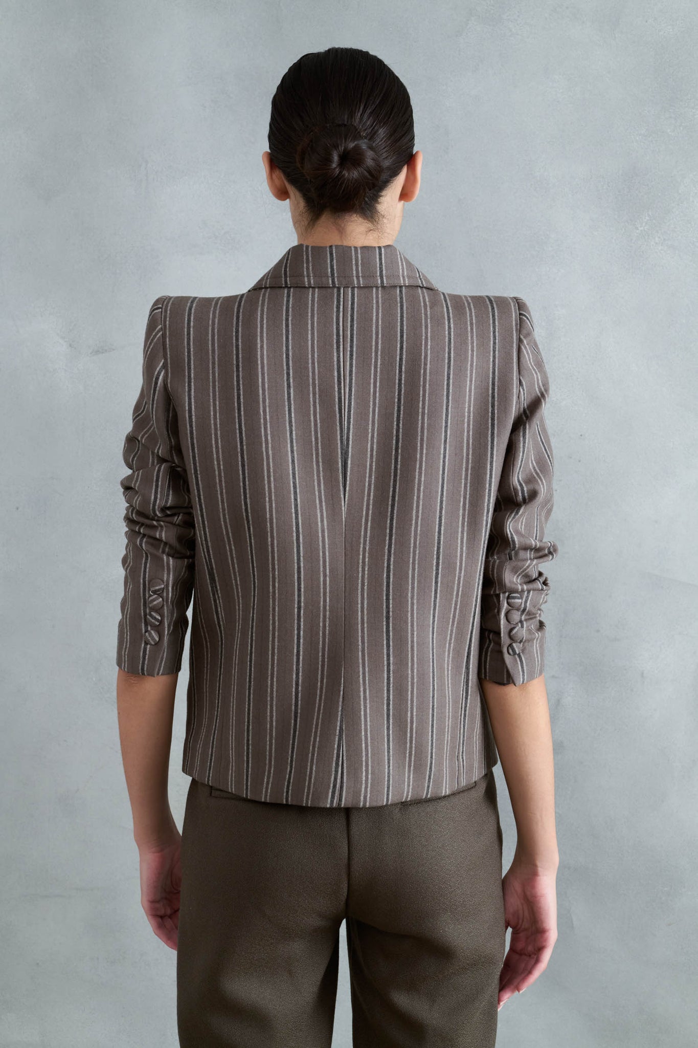 CHAQUETA TUNDRA RAYAS GRUESAS TOPO