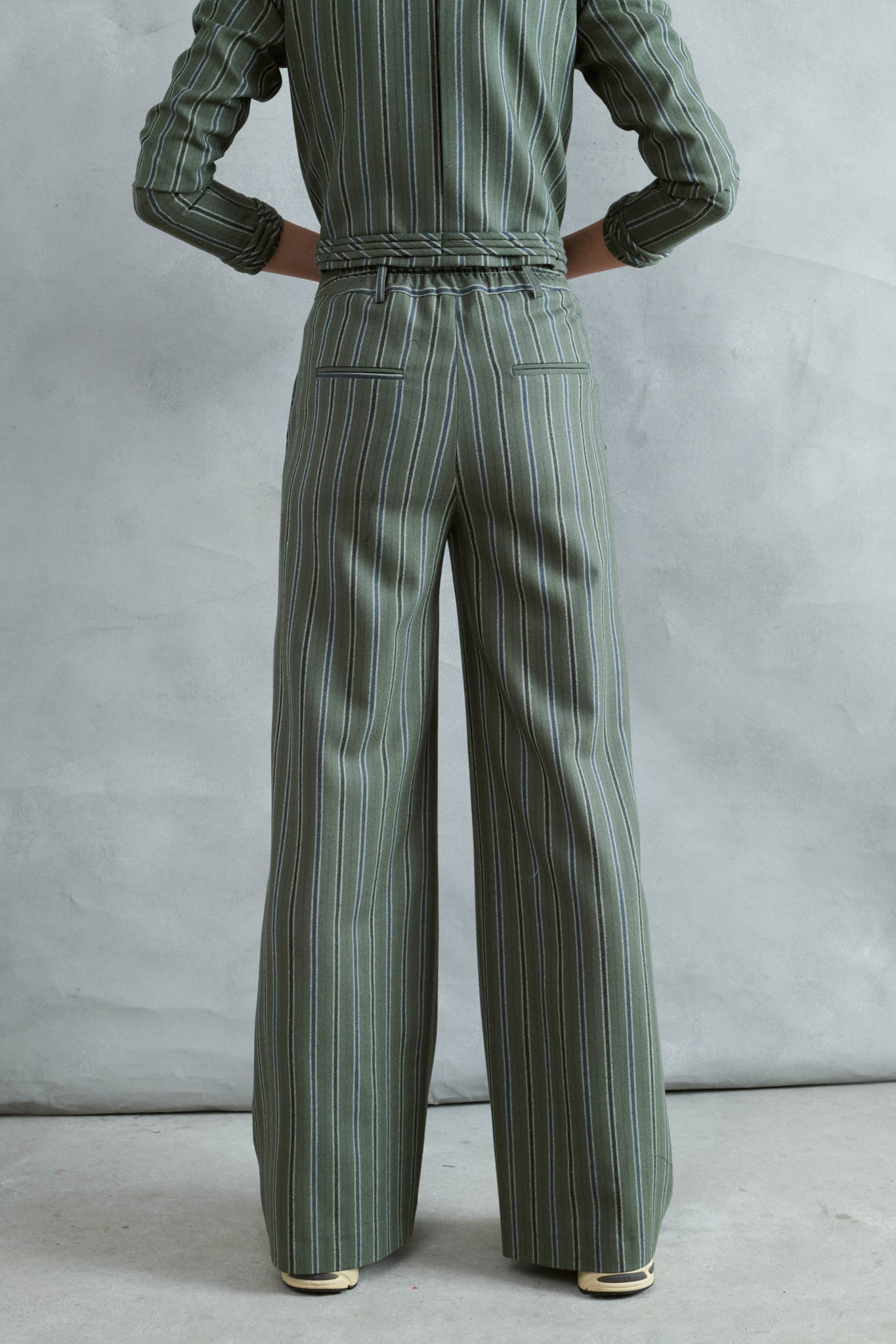 PANTALÓN AIRE RAYAS GRUESAS VERDES Y AZULES