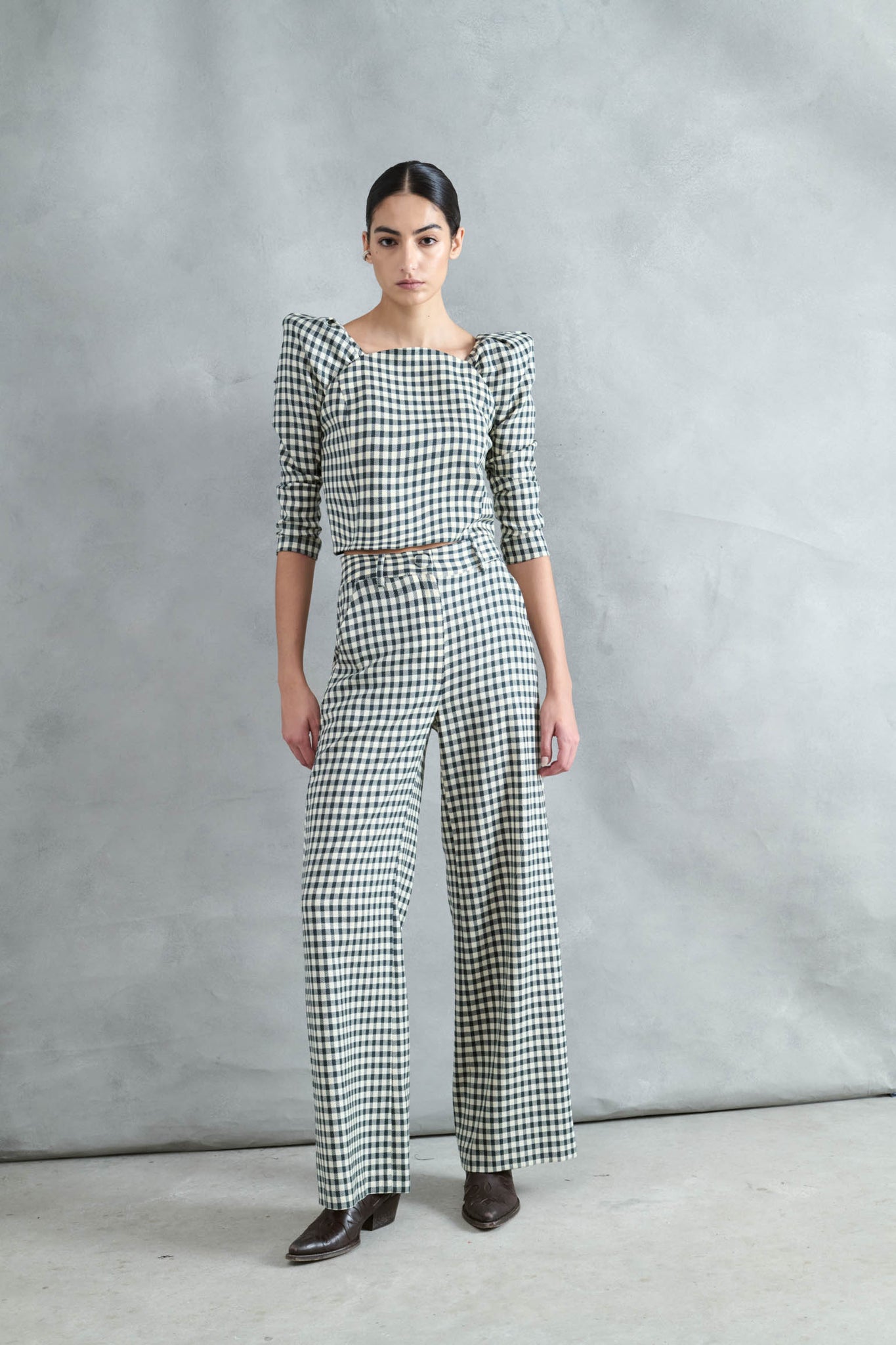 PANTALÓN AIRE VICHY BOTELLA