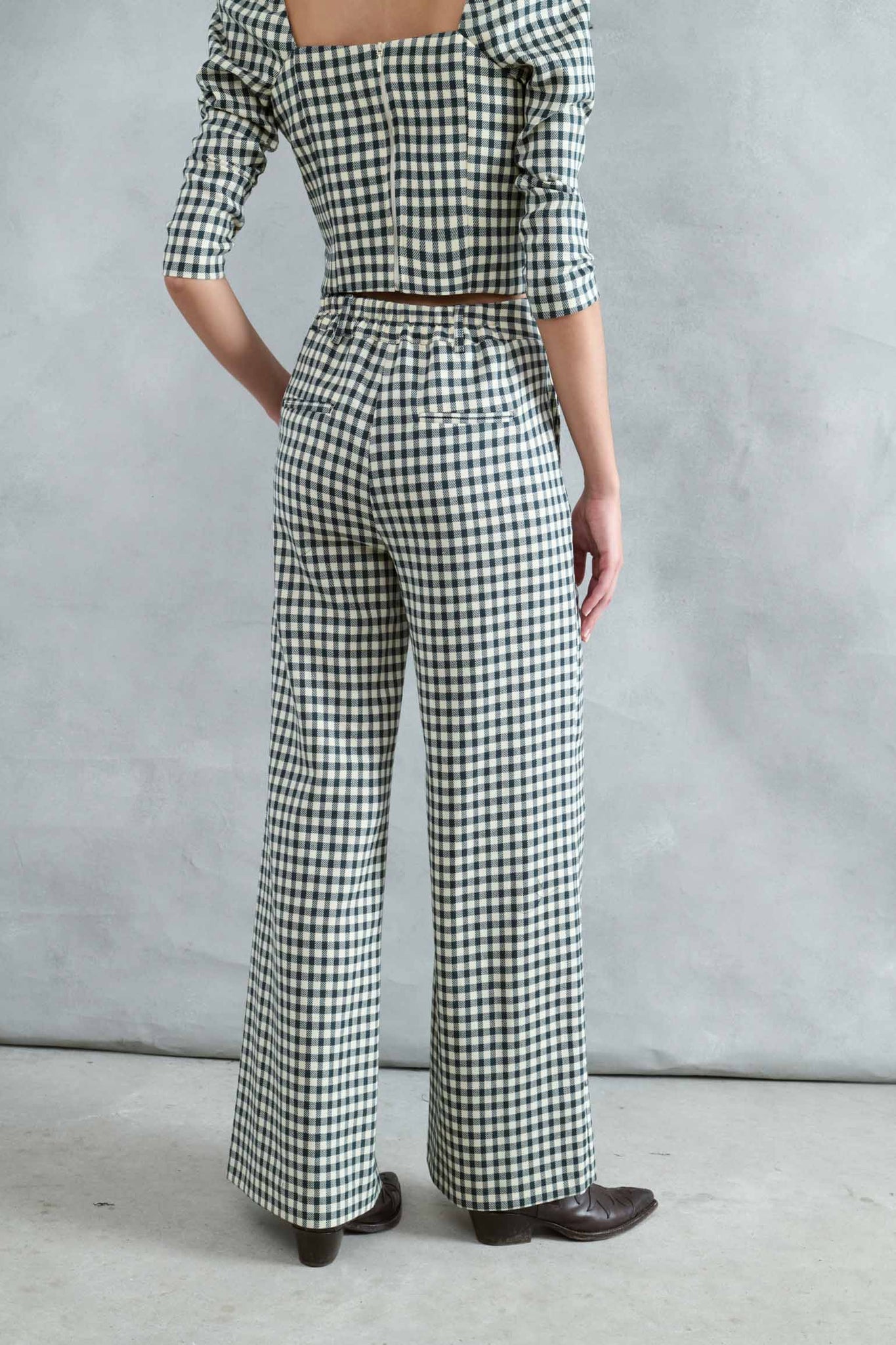 PANTALÓN AIRE VICHY BOTELLA