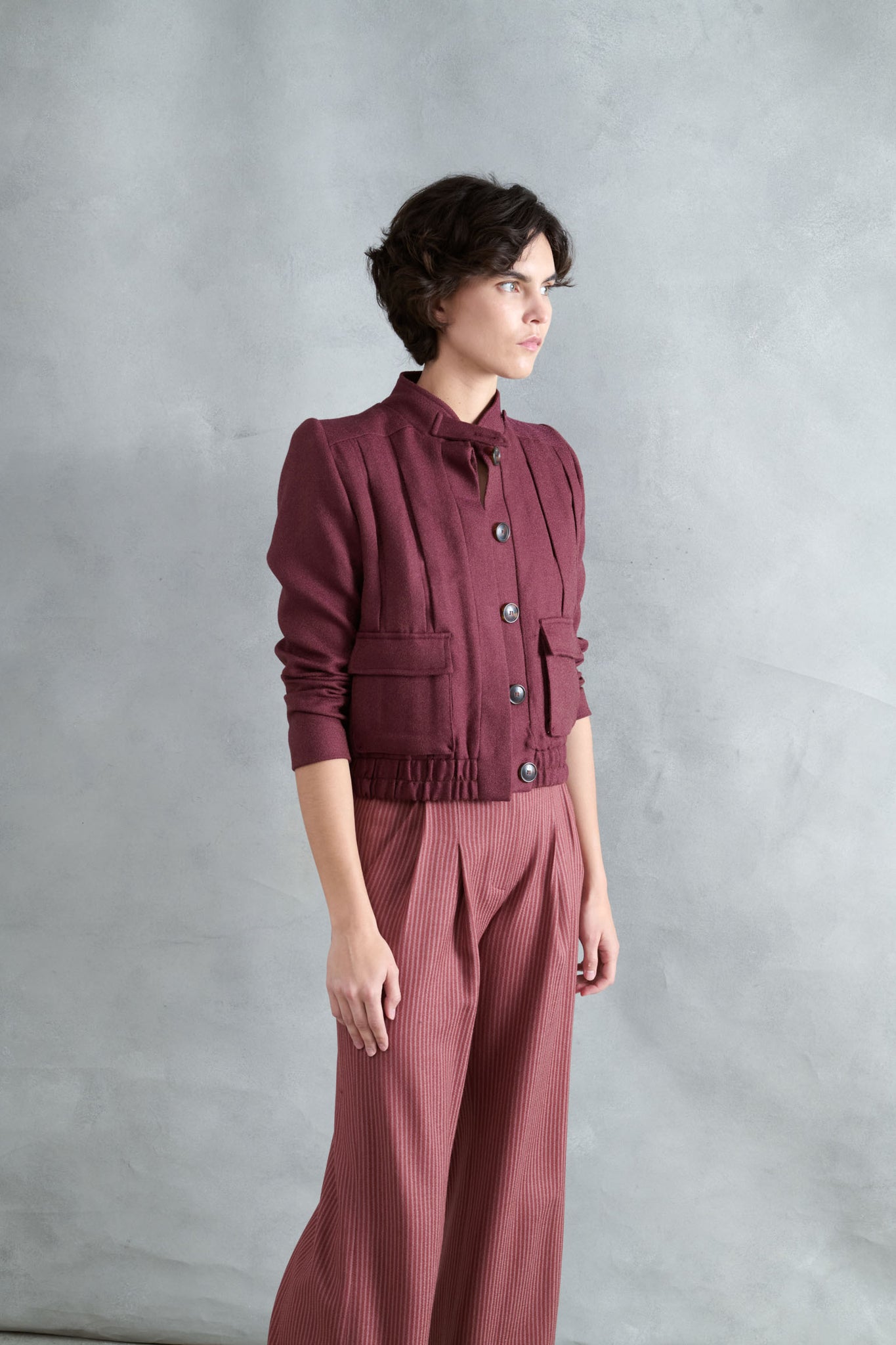 BOMBER LLUVIA GUINDA