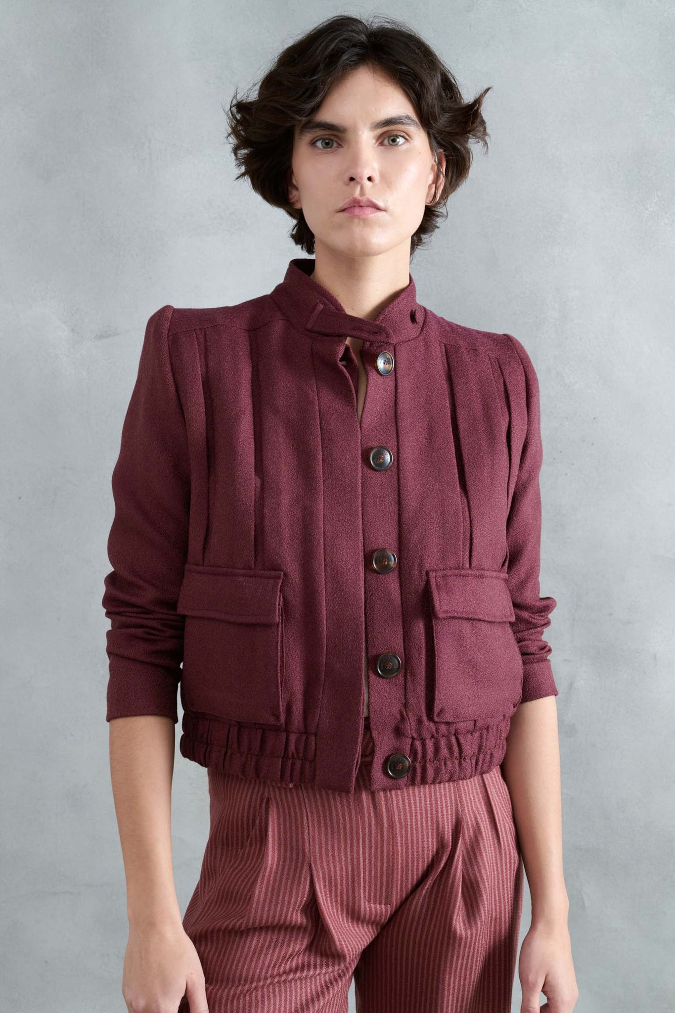 BOMBER LLUVIA GUINDA