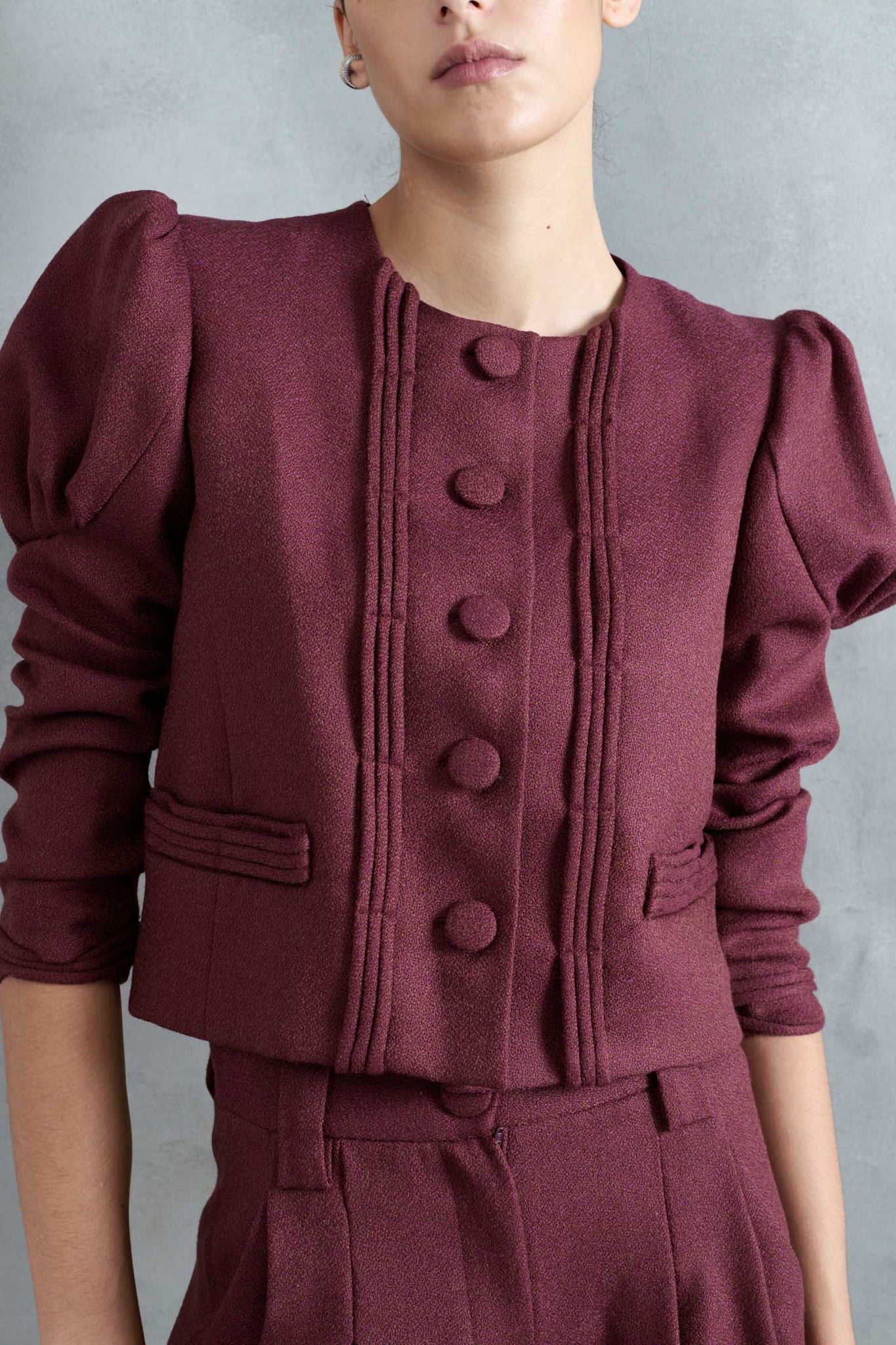 CHAQUETA FUEGO GUINDA