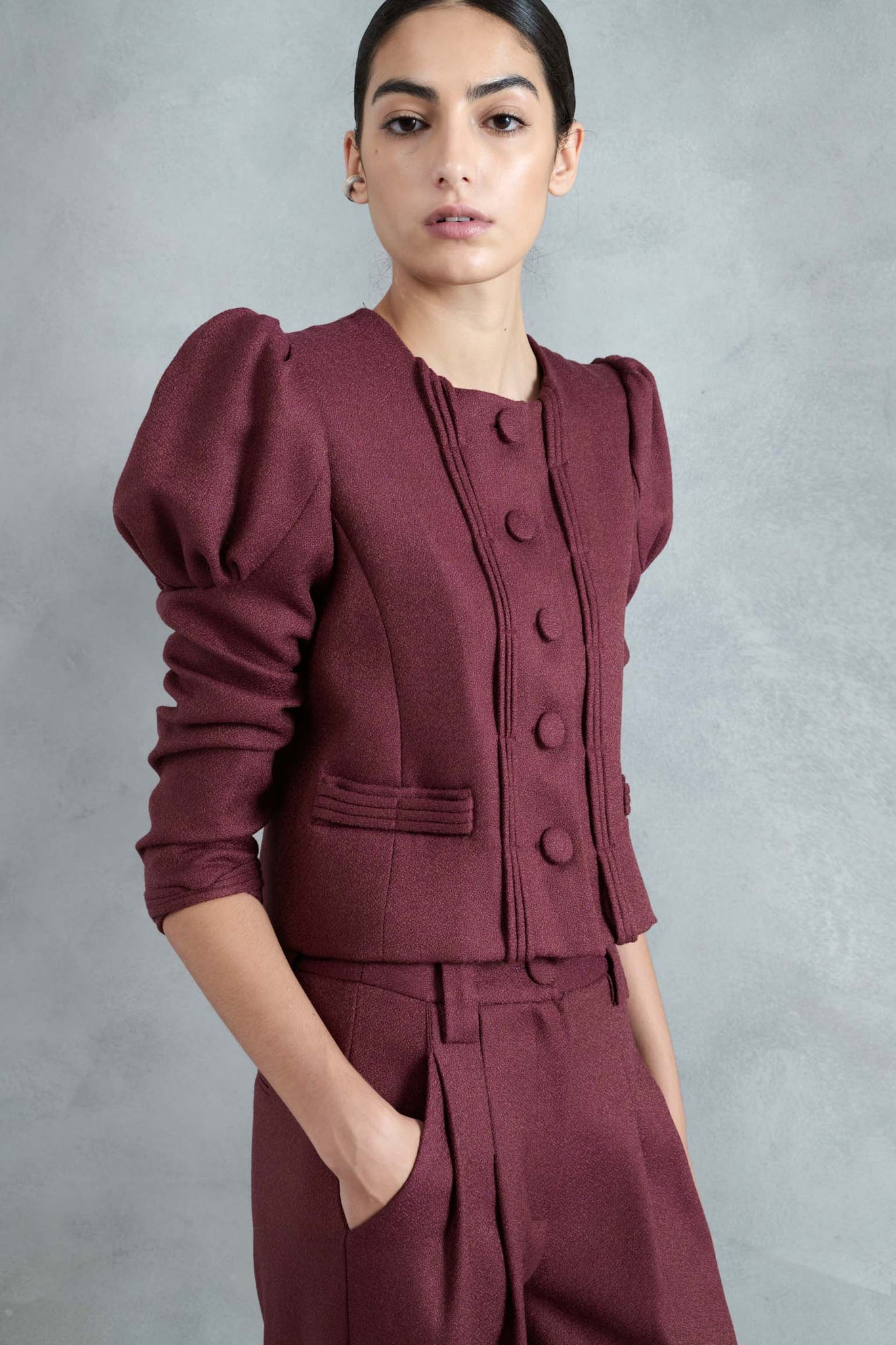 CHAQUETA FUEGO GUINDA