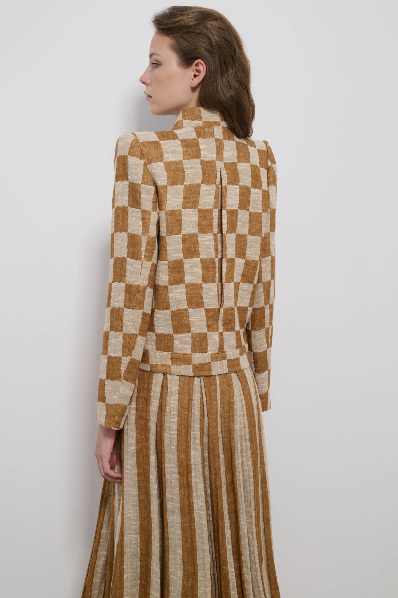 HAZELNUT PICTURED FEATHER BOMBER