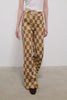 HAZELNUT CHECKED WIND PANTS