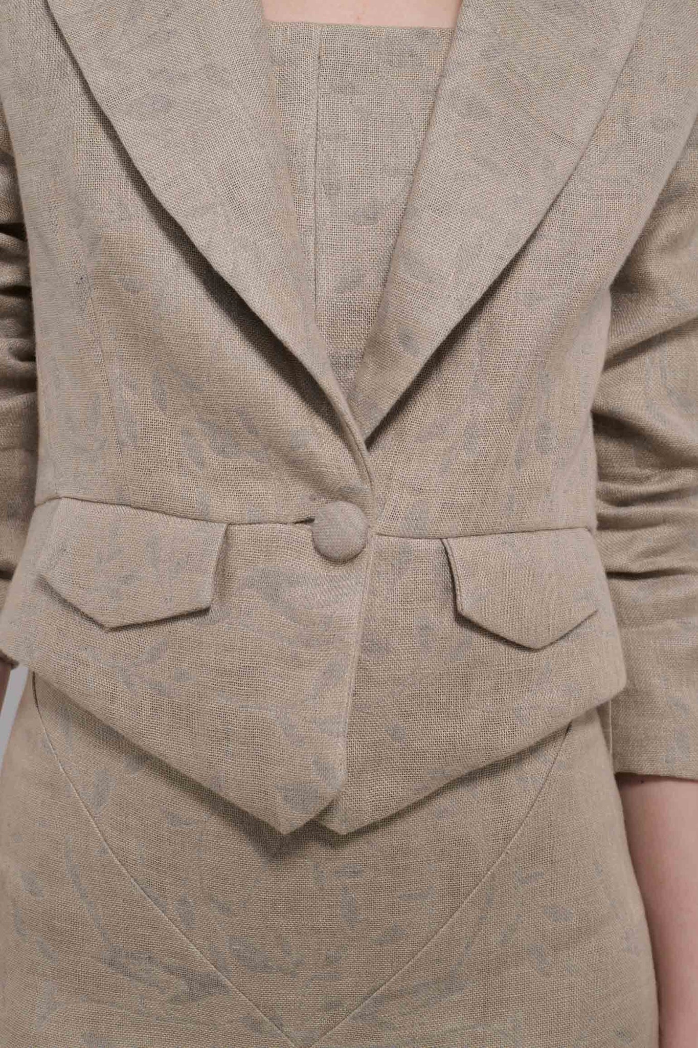 CHAQUETA TORERA RASTRO PÁJAROS GRISES