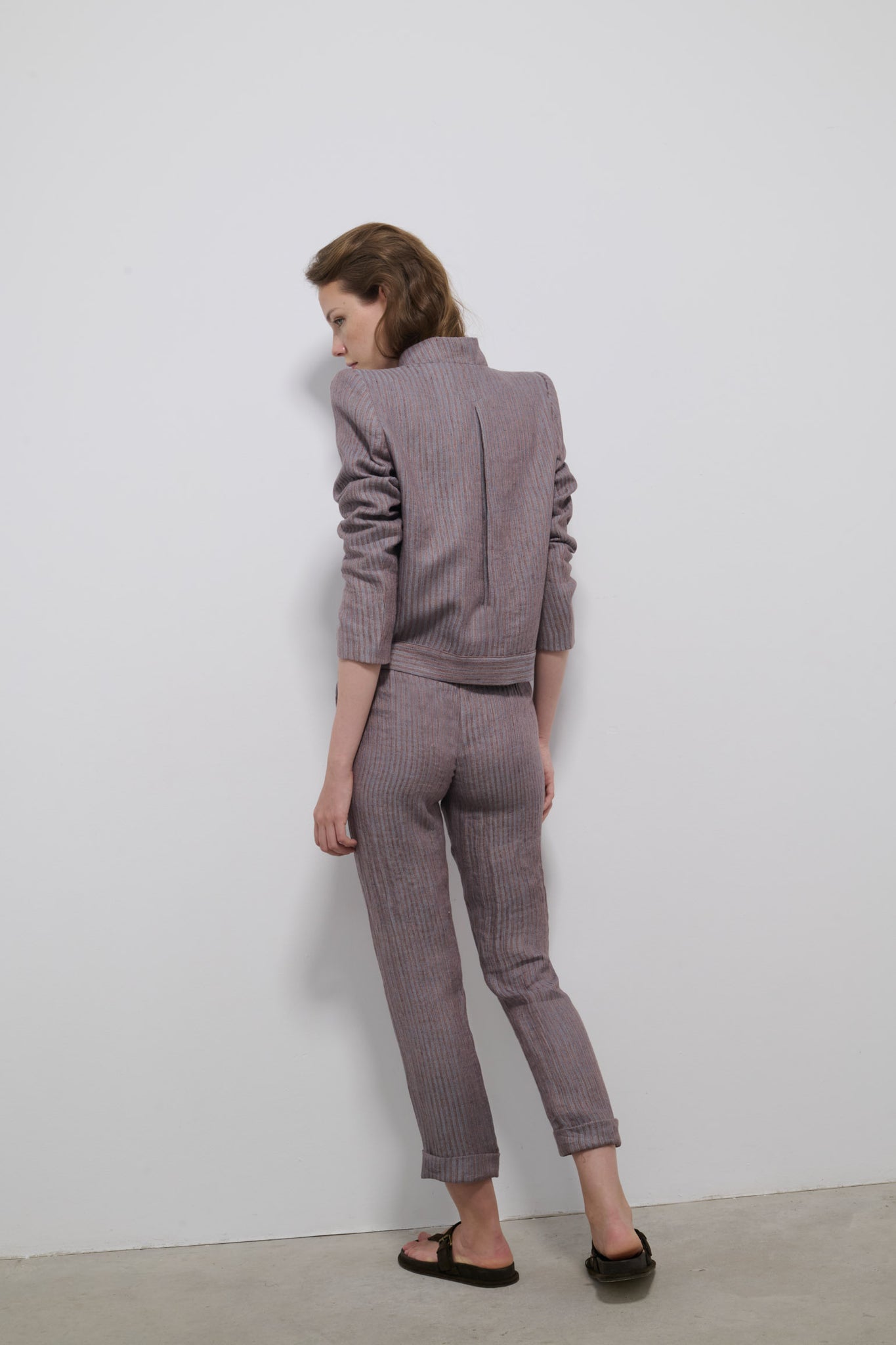 PANTALÓN RAYO RAYAS AZUL Y ROSA EMPOLVADO