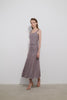 BLUE AND POWDER PINK STRIPED SHADOW SKIRT