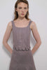 BLUE AND POWDER PINK STRIPED TOP