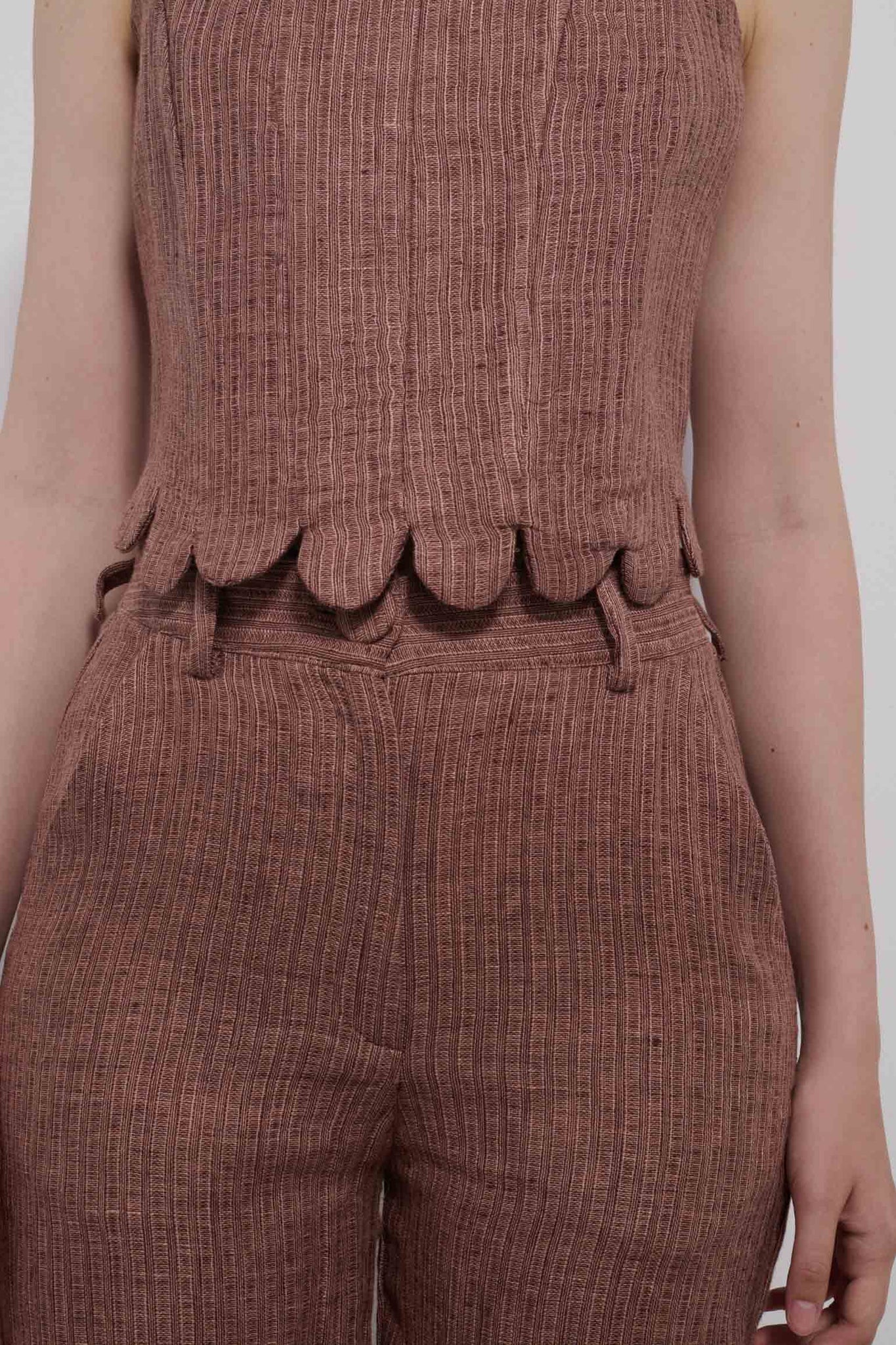 PANTALÓN VIENTO RAYAS ROSA EMPOLVADO