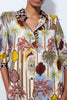 BLUSA HABANA PALMERAS CHOCOLATE