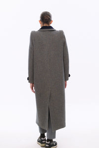 BLUE HERRINGBONE GOOSE COAT